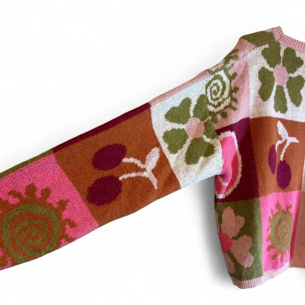 Debut Multicolor Patchwork Sweater - image 8